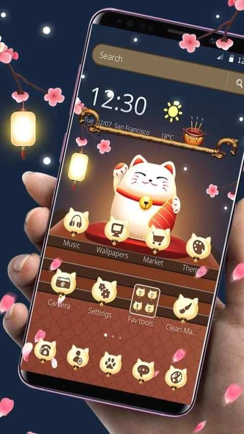 Tema Cina Lucky Cat screenshot 4