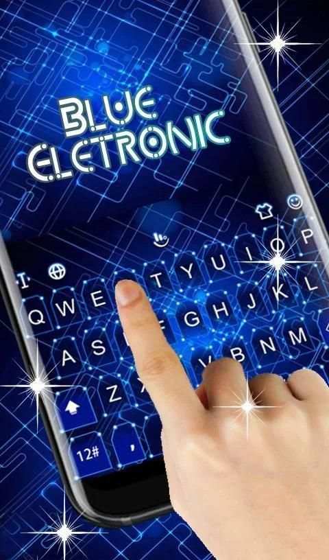 Blue Electronic Keyboard Theme screenshot 4