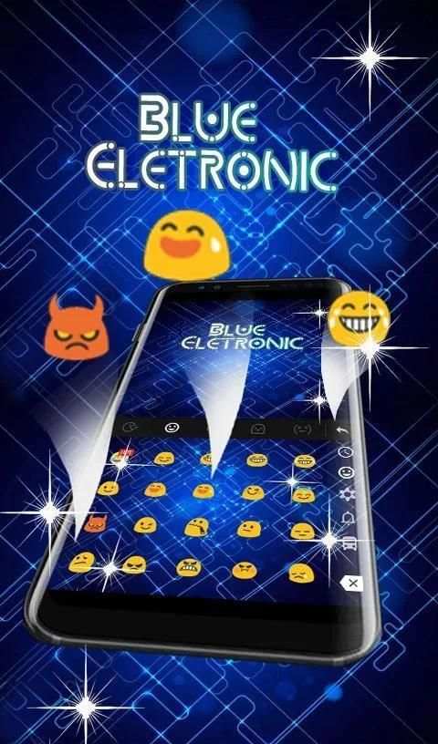 Blue Electronic Keyboard Theme screenshot 2
