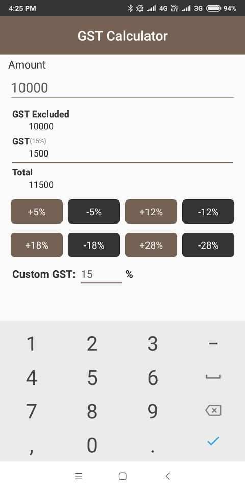Indian GST Calculator screenshot 1
