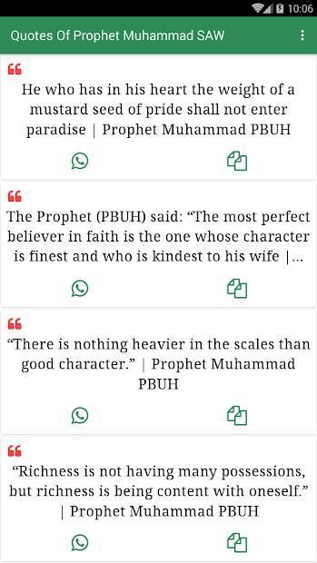 Prophet Muhammad PBUP Quotes Hazrat Muhammad SAW screenshot 2
