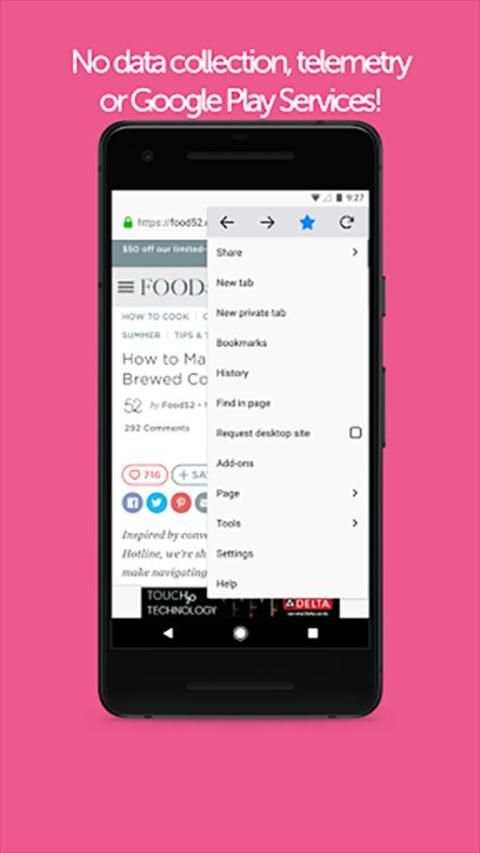 Waterfox screenshot 1