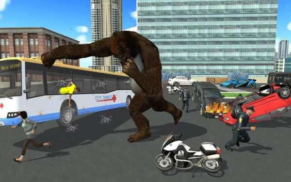 Angry Gorilla Kong Attack - City Rampage 2019 स्क्रीनशॉट 7