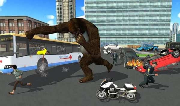 Angry Gorilla Kong Attack - City Rampage 2019 स्क्रीनशॉट 3