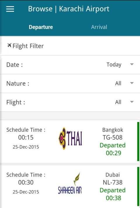 PCAA Flight Inquiry screenshot 2