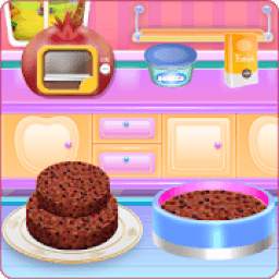 Fruit Chocolate Cake Cooking