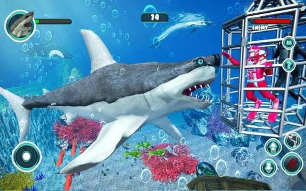 Shark Attack Game Simulator:Big Shark Games स्क्रीनशॉट 6