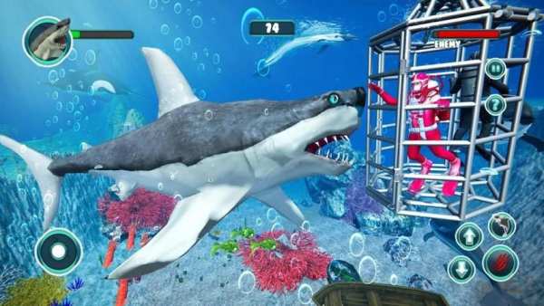Shark Attack Game Simulator:Big Shark Games स्क्रीनशॉट 2