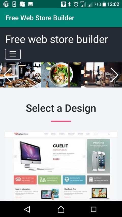 Free Web Store Builder स्क्रीनशॉट 2