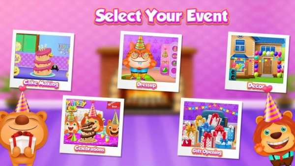 Birthday Party Celebrations: Pets Cooking Fun Game screenshot 2