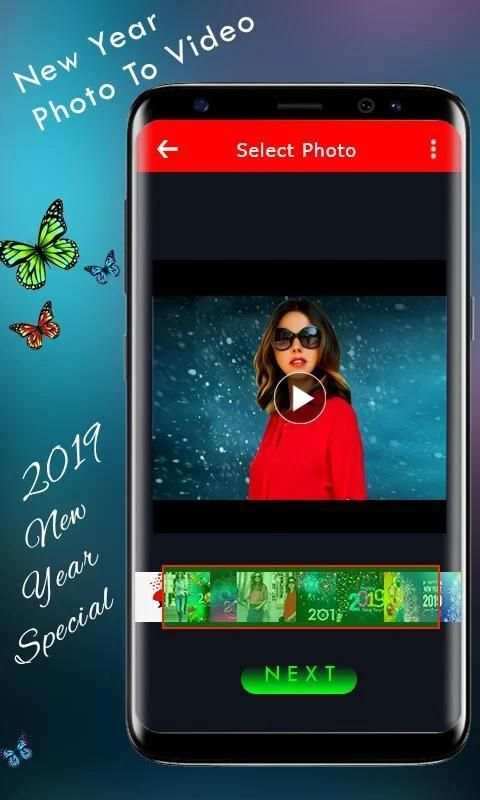 New Year Video Maker - Photo To Video Maker स्क्रीनशॉट 1