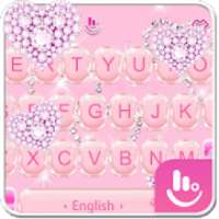 Pink Diamond Heart Keyboard Theme on 9Apps