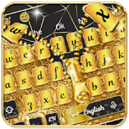 ikon Luxury Gold Zipper Keyboard Theme