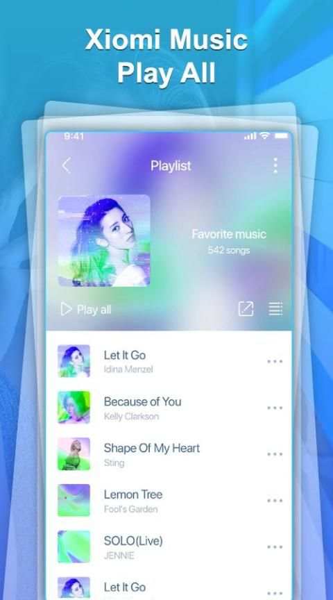 Xiomi Music Player screenshot 2