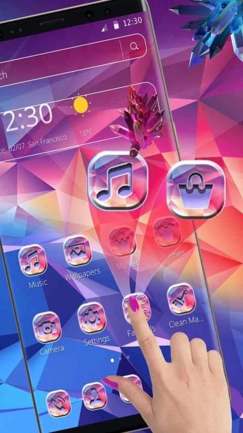 3D colorful neon theme list screenshot 2