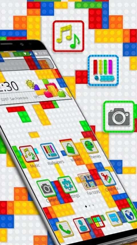 3D colorful neon theme list screenshot 6