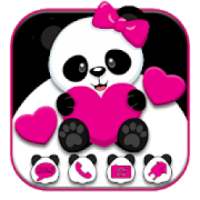 Lovely Pink Panda Theme on 9Apps