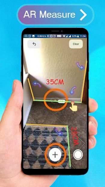 Measure Ruler Camera length in inches centimeters screenshot 3