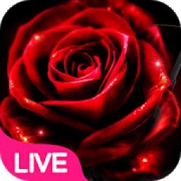 Neon Red Rose Live Wallpaper