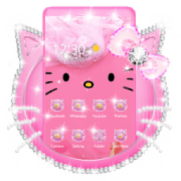 ikon Pink Diamond Cute hello Kitty tema Theme