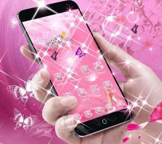 Pink Diamond Cute hello Kitty tema Theme screenshot 3