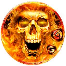 Scary Fire Skull Launcher Theme Live HD Wallpapers