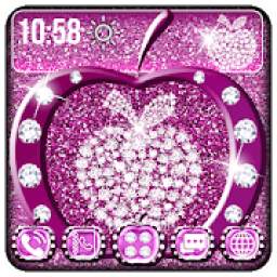 Pink Glitter Apple Theme 1.1.3