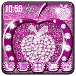ikon Pink Glitter Tema Apple