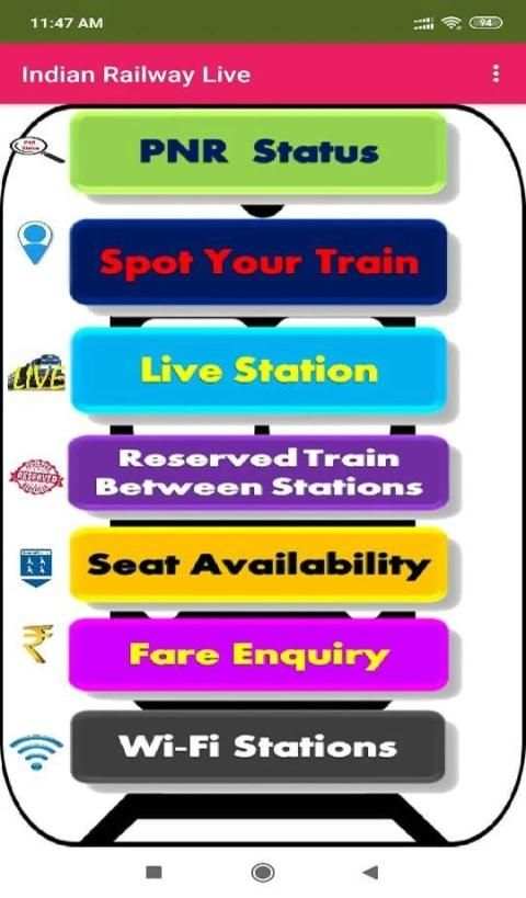 Indian Railway Live Status: PNR, Spot ur Train etc screenshot 5