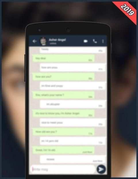 Messenger Chat With Asher Asher Angel - Simulation screenshot 1