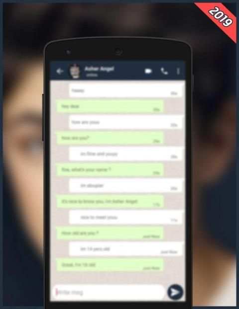 Messenger Chat With Asher Asher Angel - Simulation screenshot 2