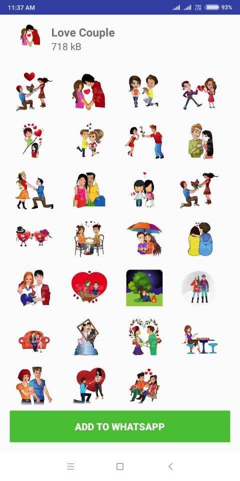 Stickers for love chatting messenger screenshot 6