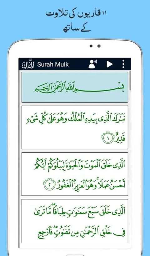 Surah Mulk, Urdu Translation Mp3 Audio, Offline स्क्रीनशॉट 2