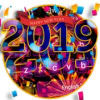 Happy New Year 2019 Colorful Keyboard Theme on 9Apps