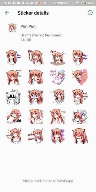 WhatsApp PuniPuni Sticker screenshot 1