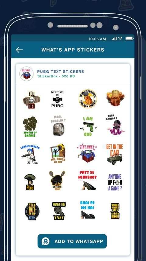 Pubg Sticker For Whatsapp screenshot 1