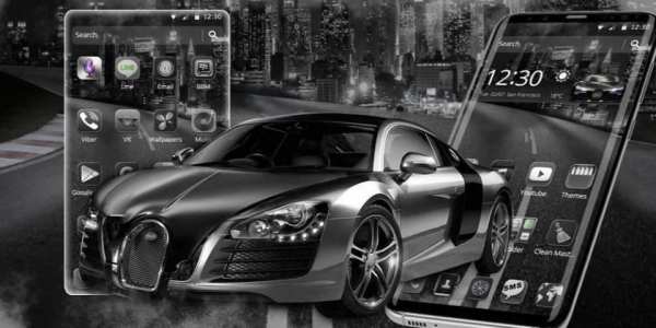 Tema Mobil Mewah Hitam screenshot 1