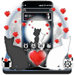 Cute Cat Love Launcher Theme आइकन