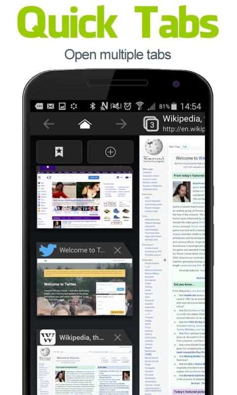 Fast Browser Android Tablet screenshot 3