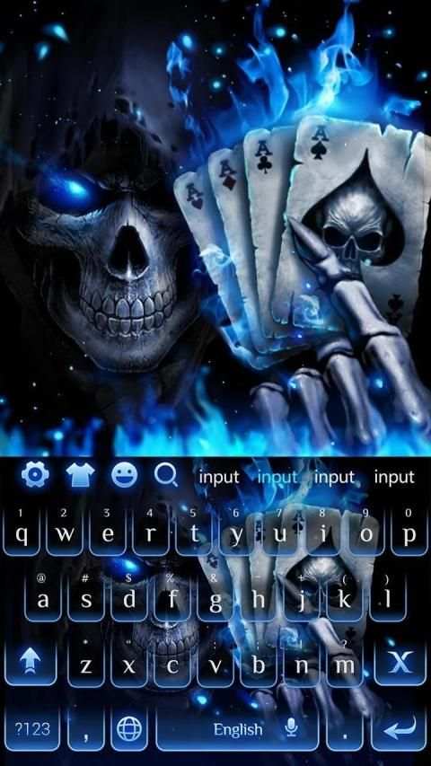Horrible 3D Porker Skull Keyboard स्क्रीनशॉट 1