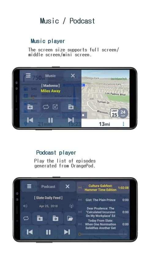 NaviPlayer - Car Media Player(Waze,Sygic,Maps) screenshot 2