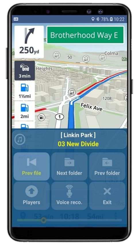 NaviPlayer - Car Media Player(Waze,Sygic,Maps) screenshot 4