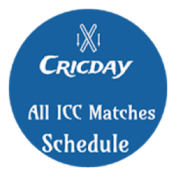 Cricday-ICC Schedule With Telecast Channel Name icon