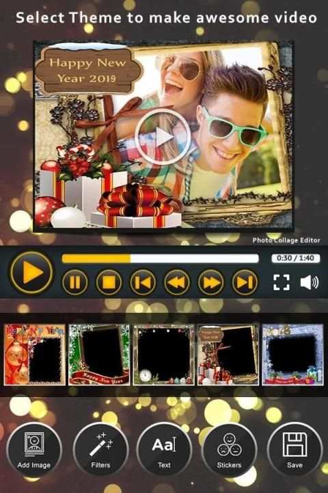 Happy New Year Video Maker With Music स्क्रीनशॉट 4