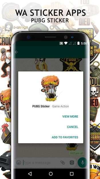 WA Stickers For PUBG-PUBG Whatsapp Stickers screenshot 2