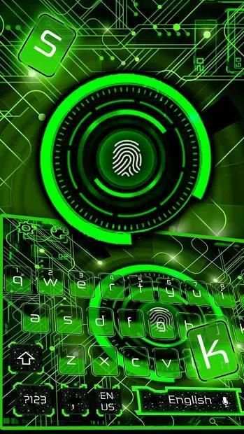 3D Fingerprint Scanner Keyboard Theme screenshot 1