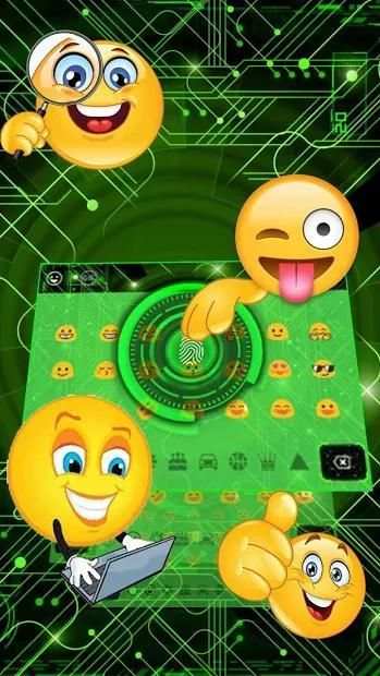 3D Fingerprint Scanner Keyboard Theme screenshot 2