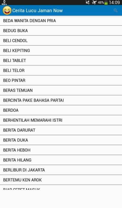1000+ Cerita Lucu Jaman Now (2019) screenshot 1