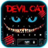 Black Devil Cat Smile Keyboard Theme
