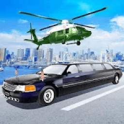US President Helicopter, Limo Car Driving Games